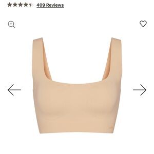 NWT SKIMS SCOOP LONGLINE BRALETTE in CLAY